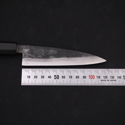 Koyanagi Blue Super Kurouchi Buffalo Ebony Handle 120mm (4.7”)-[Musashi]-[Japanese-Kitchen-Knives]