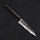 Koyanagi Blue Super Kurouchi Buffalo Ebony Handle 120mm (4.7”)-[Musashi]-[Japanese-Kitchen-Knives]