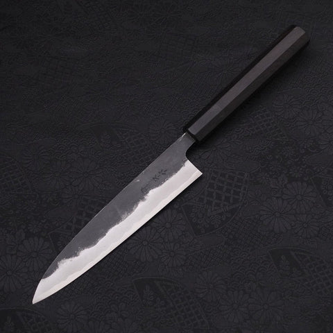 Koyanagi Blue Super Kurouchi Buffalo Ebony Handle 150mm (5.9”)-[Musashi]-[Japanese-Kitchen-Knives]