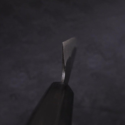 Koyanagi Blue Super Kurouchi Buffalo Ebony Handle 150mm (5.9”)-[Musashi]-[Japanese-Kitchen-Knives]