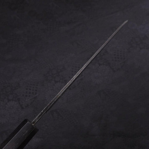 Koyanagi Blue Super Kurouchi Buffalo Ebony Handle 150mm (5.9”)-[Musashi]-[Japanese-Kitchen-Knives]
