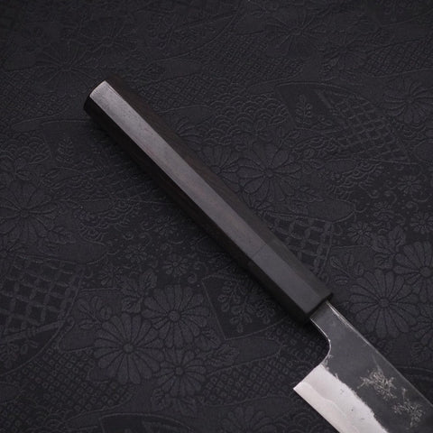 Koyanagi Blue Super Kurouchi Buffalo Ebony Handle 150mm (5.9”)-[Musashi]-[Japanese-Kitchen-Knives]