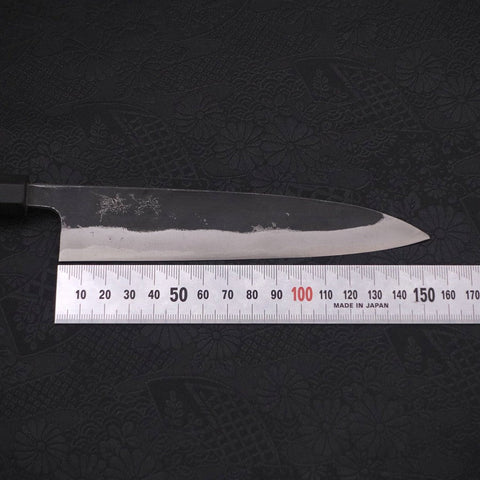 Koyanagi Blue Super Kurouchi Buffalo Ebony Handle 150mm (5.9”)-[Musashi]-[Japanese-Kitchen-Knives]