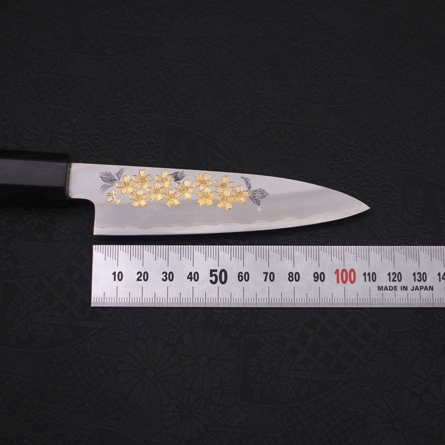 Koyanagi Silver steel #3 Kasumi Chokin Sakura Buffalo Ebony Handle 110mm-Silver steel #3-Kasumi-Japanese Handle-[Musashi]-[Japanese-Kitchen-Knives]