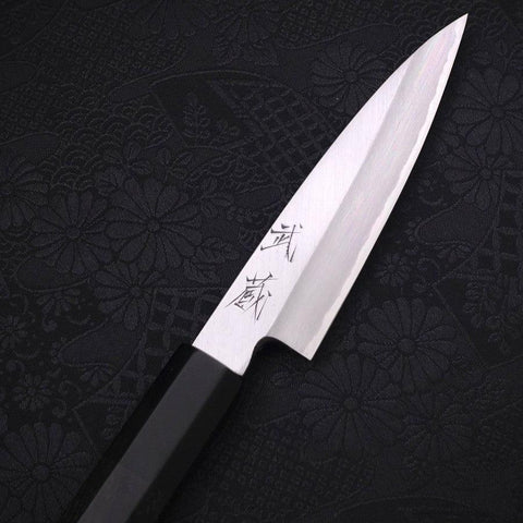 Koyanagi White Steel #2 Kasumi Buffalo Ebony Handle 120mm (4.7”)-[Musashi]-[Japanese-Kitchen-Knives]