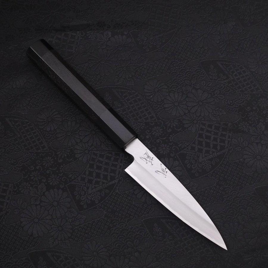Koyanagi White Steel #2 Kasumi Buffalo Ebony Handle 120mm (4.7”)-[Musashi]-[Japanese-Kitchen-Knives]