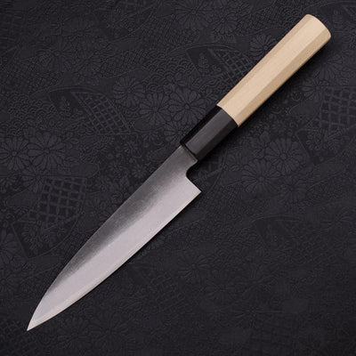 Koyanagi White steel #2 Kurouchi Buffalo Magnolia Handle 150mm-White steel #2-Kurouchi-Japanese Handle-[Musashi]-[Japanese-Kitchen-Knives]