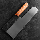 Menkiri (Noodle Knife) Blue Steel #2 Kurouchi Western Brown Handle 330mm-[Musashi]-[Japanese-Kitchen-Knives]