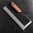 Menkiri (Noodle Knife) Blue Steel #2 Kurouchi Western Brown Handle 330mm-[Musashi]-[Japanese-Kitchen-Knives]