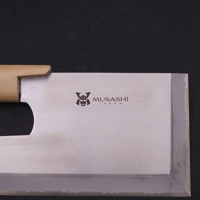 Menkiri (Noodle Knife) Molybdenum Polished Magnolia Handle 270mm-Molybdenum-Polished-Japanese Handle-[Musashi]-[Japanese-Kitchen-Knives]