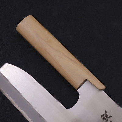 Menkiri (Noodle Knife) Molybdenum Polished Magnolia Handle 270mm-Molybdenum-Polished-Japanese Handle-[Musashi]-[Japanese-Kitchen-Knives]