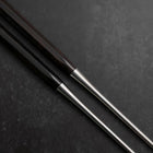 Moribashi Chopsticks Stainless Ebony Handle 180mm with Ebony Sheath and Storage Pouch (7”)-[Musashi]-[Japanese-Kitchen-Knives]