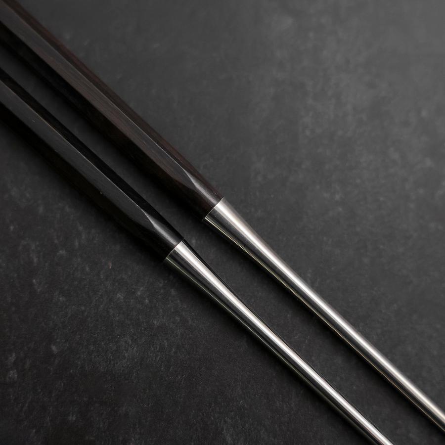 Moribashi Chopsticks Stainless Ebony Handle 180mm with Ebony