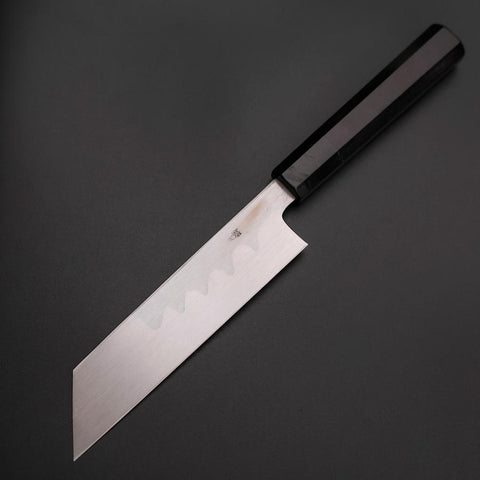 Mukimono Blue Steel #2 Kasumi Buffalo Ebony Handle 170mm-[Musashi]-[Japanese-Kitchen-Knives]