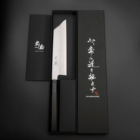 Mukimono Blue Steel #2 Kasumi Buffalo Ebony Handle 170mm-[Musashi]-[Japanese-Kitchen-Knives]