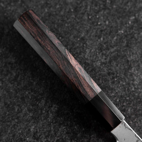 Mukimono Blue Steel #2 Suminagashi Buffalo Ebony Handle 170mm (6.7”)-[Musashi]-[Japanese-Kitchen-Knives]