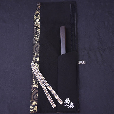 Musashi Japanese Style Kitchen Knife Roll Gold Dragon Tora(Tiger) 1 Pocket Handmade-[Musashi]-[Japanese-Kitchen-Knives]