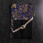 Musashi Japanese Style Kitchen Knife Roll Navy Golden Tora (Tiger) 1 Pocket Handmade-[Musashi]-[Japanese-Kitchen-Knives]