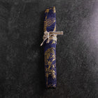 Musashi Japanese Style Kitchen Knife Roll Navy Golden Tora (Tiger) 1 Pocket Handmade-[Musashi]-[Japanese-Kitchen-Knives]