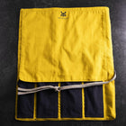 Musashi Japanese Style Kitchen Knife Roll Navy Golden Tora (Tiger) 4 Pockets Handmade-[Musashi]-[Japanese-Kitchen-Knives]