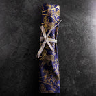 Musashi Japanese Style Kitchen Knife Roll Navy Golden Tora (Tiger) 4 Pockets Handmade-[Musashi]-[Japanese-Kitchen-Knives]