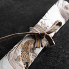 Musashi Japanese Style Kitchen Knife Roll White Koi 1 Pocket Handmade-[Musashi]-[Japanese-Kitchen-Knives]