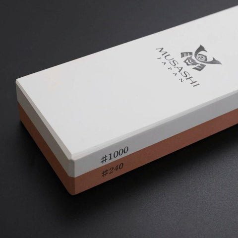 Musashi Professional Sharpening Stone Double-Sided #240/#1000-[Musashi]-[Japanese-Kitchen-Knives]