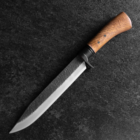 Kennata Blue Steel #2 Kurouchi Damascus Walnut Handle 210mm (8.3”)