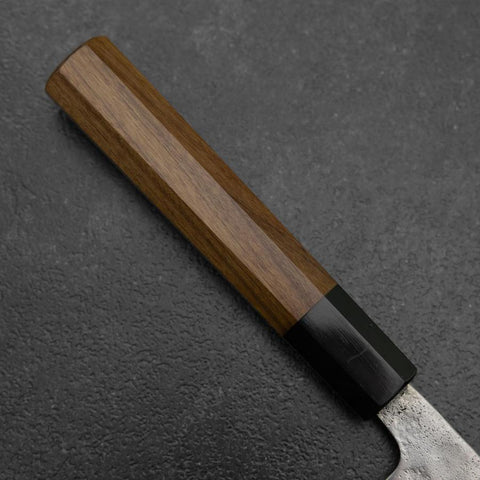 Nakiri 440C Nashiji Damascus Buffalo Bubinga Handle 165mm (6.5”)-[Musashi]-[Japanese-Kitchen-Knives]