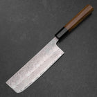 Nakiri 440C Nashiji Damascus Buffalo Bubinga Handle 165mm-[Musashi]-[Japanese-Kitchen-Knives]