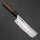 Nakiri 440C Nashiji Damascus Buffalo Bubinga Handle 165mm-[Musashi]-[Japanese-Kitchen-Knives]