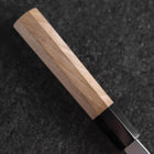 Nakiri 440C Nashiji Damascus Buffalo Walnut Handle 165mm (6.5”)-[Musashi]-[Japanese-Kitchen-Knives]