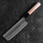 Nakiri 440C Nashiji Damascus Buffalo Walnut Handle 165mm-[Musashi]-[Japanese-Kitchen-Knives]