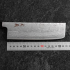 Nakiri 440C Nashiji Damascus Buffalo Walnut Handle 165mm-[Musashi]-[Japanese-Kitchen-Knives]