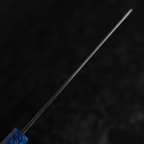 Nakiri AUS-10 Damascus Blue Urushi Handle 165mm-[Musashi]-[Japanese-Kitchen-Knives]