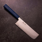 Nakiri AUS-10 Damascus Blue Urushi Handle 165mm-[Musashi]-[Japanese-Kitchen-Knives]