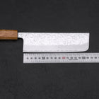 Nakiri AUS-10 Mirror Tsuchime Damascus Yaki Urushi Handle 165mm (6.5”)-[Musashi]-[Japanese-Kitchen-Knives]