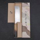 Nakiri AUS-10 Mirror Tsuchime Damascus Yaki Urushi Handle 165mm (6.5”)-[Musashi]-[Japanese-Kitchen-Knives]