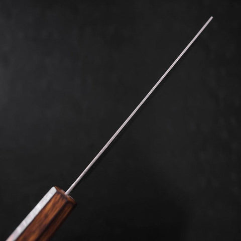 Nakiri AUS-10 Nashiji Damascus Sumi Urushi Handle 165mm (6.5”)-[Musashi]-[Japanese-Kitchen-Knives]
