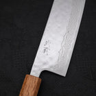 Nakiri AUS-10 Nashiji Damascus Yaki Urushi Handle 165mm (6.5”)-[Musashi]-[Japanese-Kitchen-Knives]