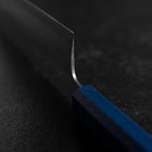 Nakiri AUS-10 Polished Blue Urushi Handle 170mm-[Musashi]-[Japanese-Kitchen-Knives]