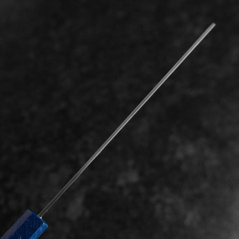 Nakiri AUS-10 Polished Blue Urushi Handle 170mm-[Musashi]-[Japanese-Kitchen-Knives]