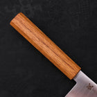 Nakiri AUS-10 Polished Oak Handle 165mm (6.5”)-[Musashi]-[Japanese-Kitchen-Knives]