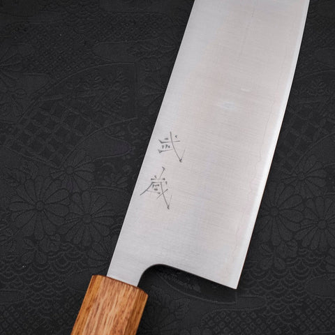 Nakiri AUS-10 Polished Yaki-Urushi Handle 165mm (6.5”)-[Musashi]-[Japanese-Kitchen-Knives]
