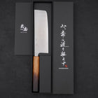 Nakiri AUS-10 Polished Yaki-Urushi Handle 165mm (6.5”)-[Musashi]-[Japanese-Kitchen-Knives]