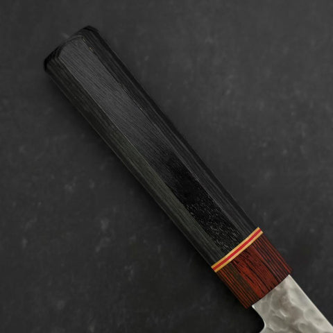 Nakiri AUS-10 Tsuchime Damascus Cherry Handle 180mm (7”)-[Musashi]-[Japanese-Kitchen-Knives]