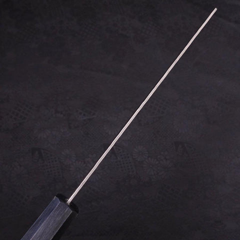 Nakiri AUS-10 Tsuchime Damascus Dark-Blue Urushi Handle 165mm (6.5”)-[Musashi]-[Japanese-Kitchen-Knives]