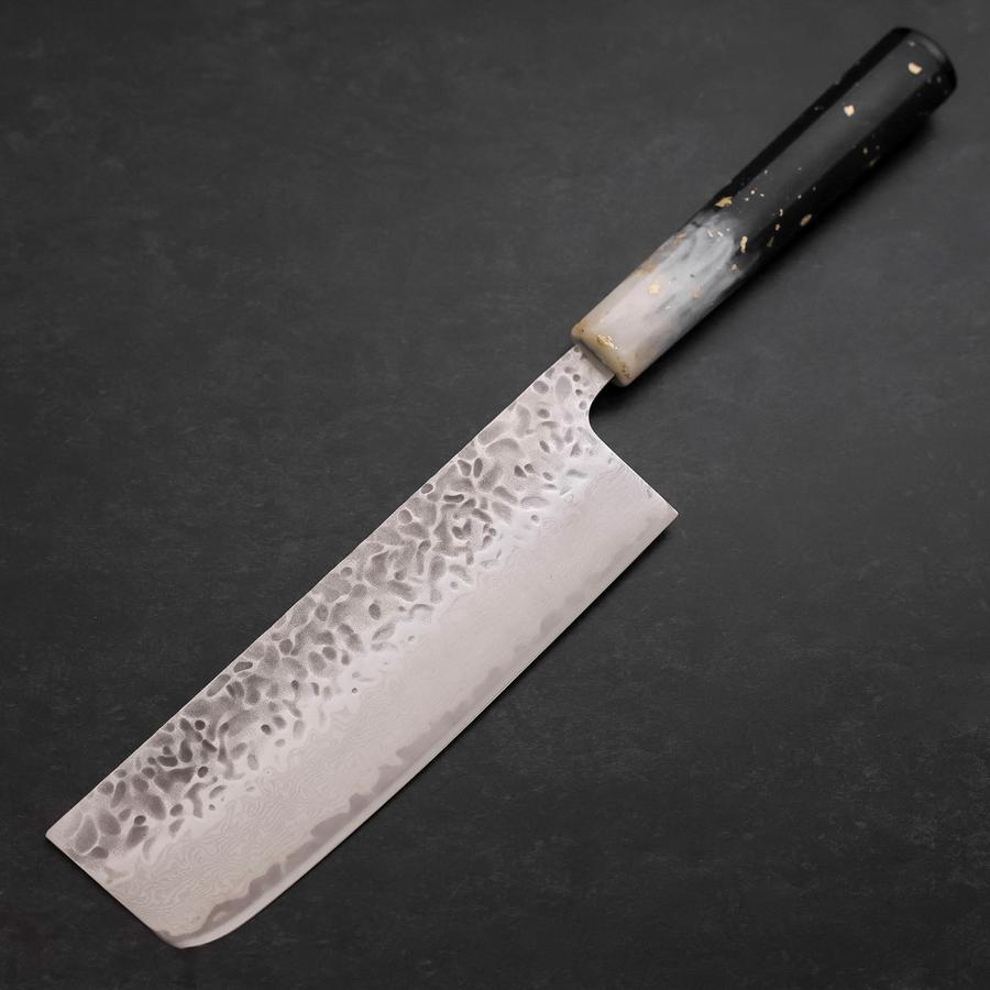 菜切 AUS-10 槌目ダマスカス 燦藍漆柄 165mm – MUSASHI