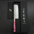 Nakiri AUS-10 Tsuchime Damascus Ocean Sakura Handle 165mm (6.5”)-[Musashi]-[Japanese-Kitchen-Knives]