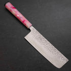 Nakiri AUS-10 Tsuchime Damascus Ocean Sakura Handle 165mm (6.5”)-[Musashi]-[Japanese-Kitchen-Knives]